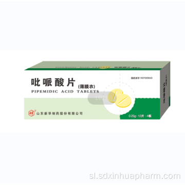 Tableta s pipemidno kislino za diarejo, grižo in enteritis